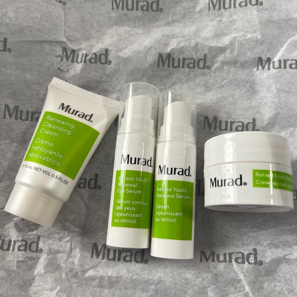 MURAD READY FOR REINTOL KIT CLEANSIN CREAM, YOUTGH SERUM, EYE CREAM, NIGHT CREAM